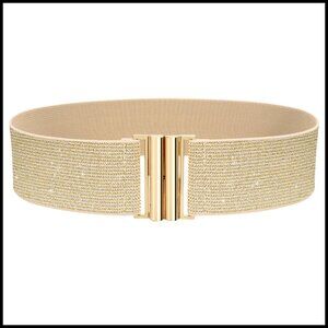 Wide Elastic Stretchy Belt Retro Waistband Adjustable Fashion Accessory Chic